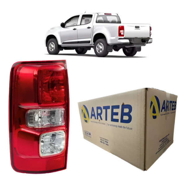 Lanterna Tras Esq Sem Led S10 2013 2014 2015 2016 2017 2018 Esquerdo/motorista Vermelho