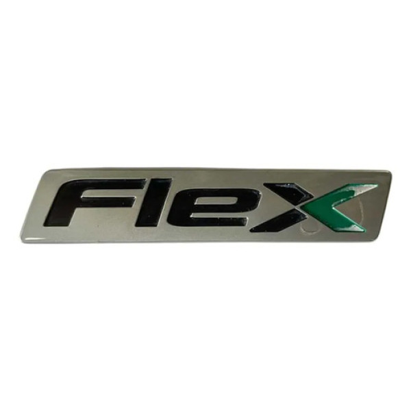 Emblema Tampa Traseira Flex Hyundai Hb20 2013/2018 Cinza