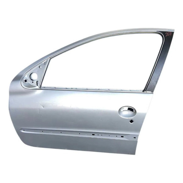 Porta Dianteira Esquerda Peugeot 207 2007/2015 Detalhe  4046 Dianteira Es Prateado