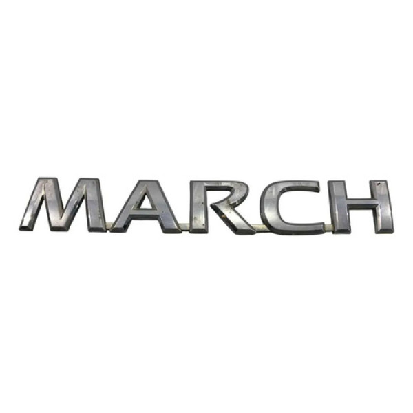 Emblema Tampa Traseira Nissan March 2012/2020 52130 Prateado