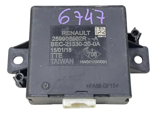 Modulo Sensor Estacionamento Renault Sandero Logan 2015/2020 Preto