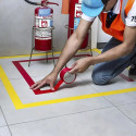 Fita Demarcação Solo Antiderrapante Pvc 4.8cm X 30m Vermelho Vermelho