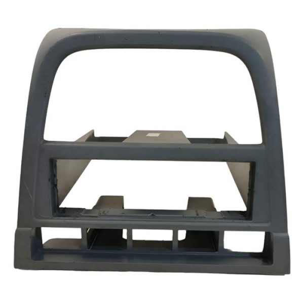 Moldura Painel 1 E 2 Din Vw Voyage G4 2009 A 2012 Prata Cinza