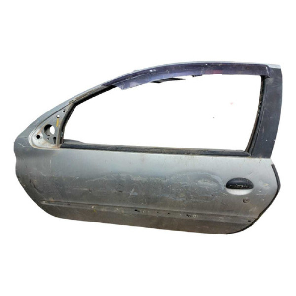 Porta Dianteira Esquerda Peugeot 206 2004 Dianteira Direita Cinza
