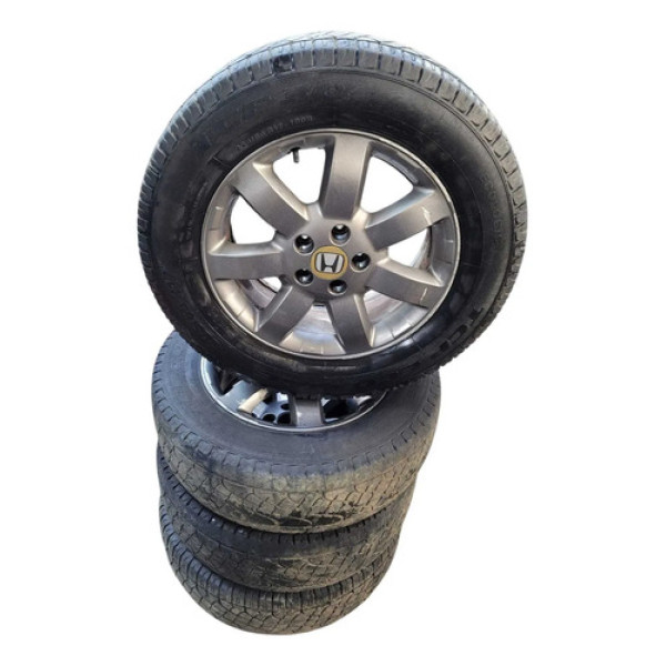 Jogo De Roda Aro 17 Com Pneus Honda Crv 2007 Á 2011 Preto