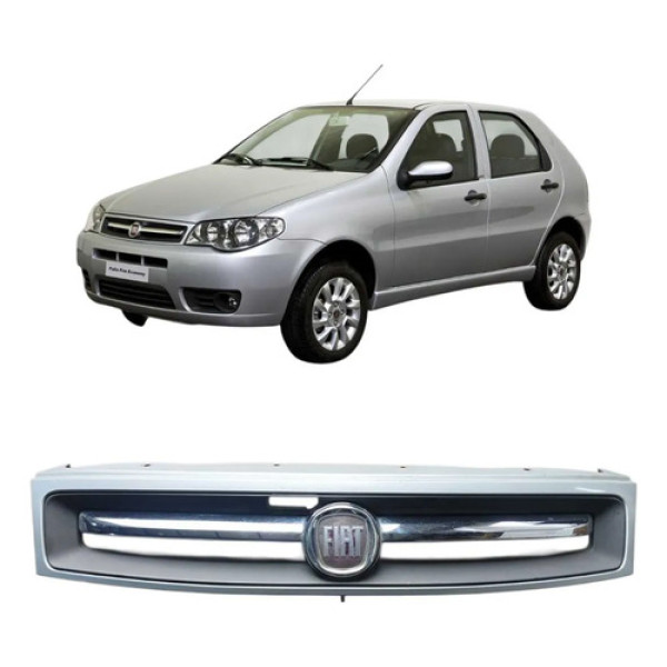 Grade Dianteira Fiat Palio Fire 2012 Cinza Brilhante