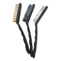 Kit 3 Escovas Com Cerdas Aço Cobre Nylon Hutz Preto Preto