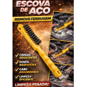 Escova De Aço Com Raspador Hutz 27cm