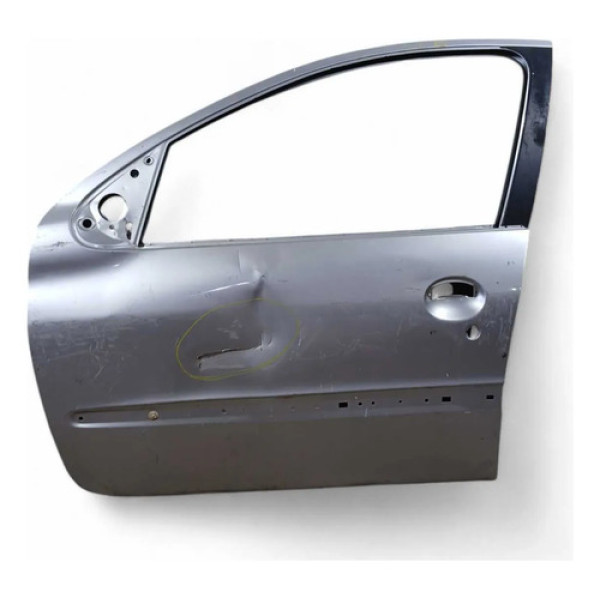Porta Dianteira Esquerda Peugeot 206 07/10 Recuperavel Dianteira Esquerdo Cinza