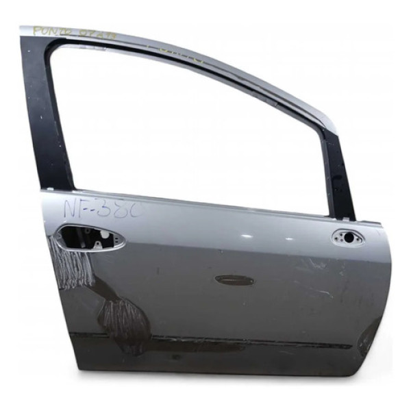 Porta Dianteira Direita Recuperada Fiat Punto 2007/13 Dianteira Direita Cinza