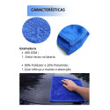 Toalha Secagem Automotiva Azul 40x60 400gsm Azul