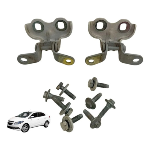 Par Dobradiças Porta Traseira Esquerda Chevrolet Prisma 2015