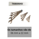 Jogo Chaves Combinadas 12 Pçs 6mm A 22mm Aço Carbono Hutz 1