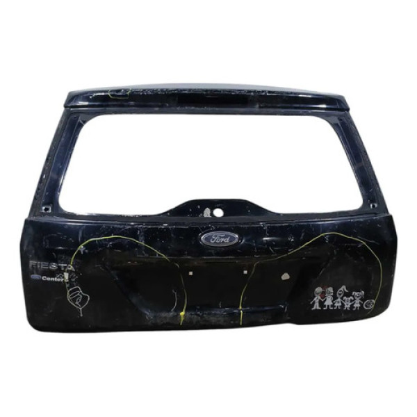 Tampa Traseira Recuperavel Ford Fiesta Hatch 2008/2012 Preto