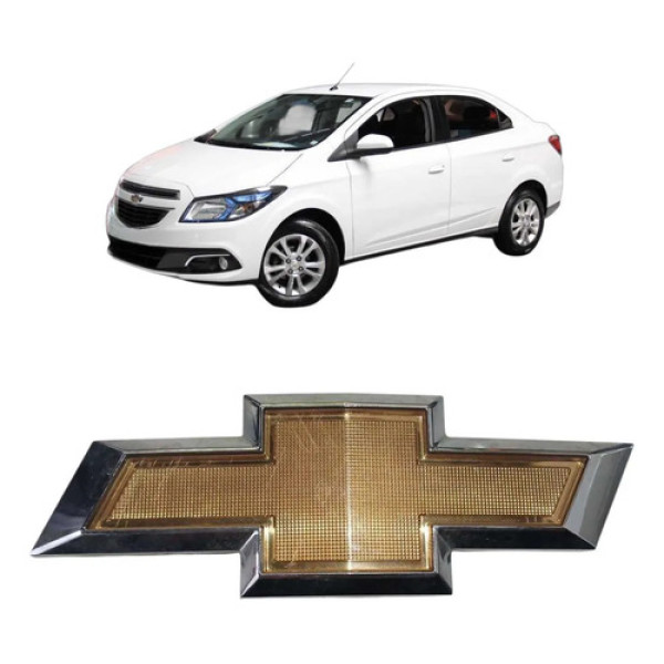 Emblema Tampa Traseira Chevrolet Prisma 2015 Dourado
