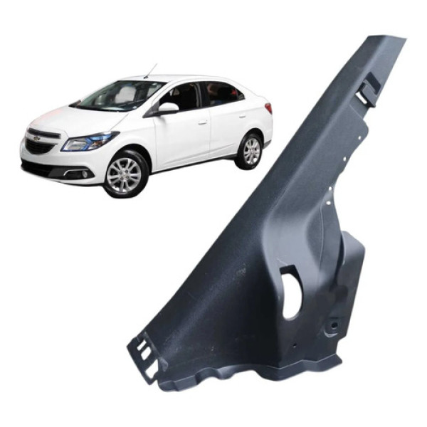 Moldura Coluna Traseiro Direito Chevrolet Prisma 2015 Cinza-escuro