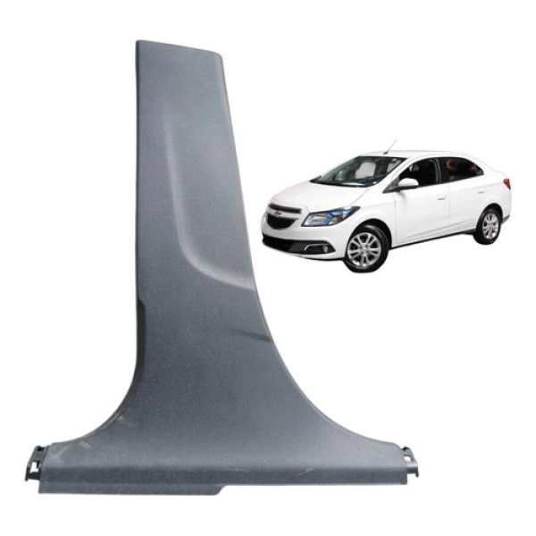 Acabamento Coluna Central Esquerda Chevrolet Prisma 2015 Cinza-escuro
