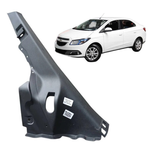 Moldura Coluna Traseiro Esquerda Chevrolet Prisma 2015 Cinza-escuro