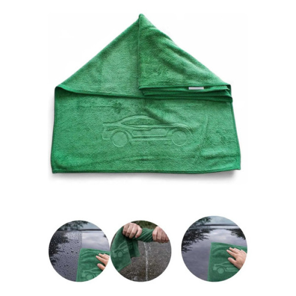 Toalha Secagem Automotiva  40x60 400gsm Verde-escuro Verde-escuro
