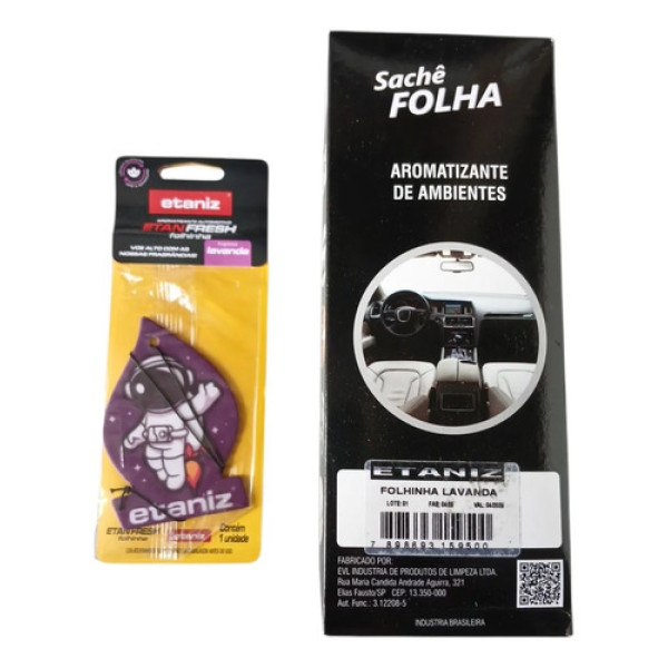 Aromatizante Automotivo Etan Fresh Etaniz - Roxo - Lavanda Roxo Lavanda
