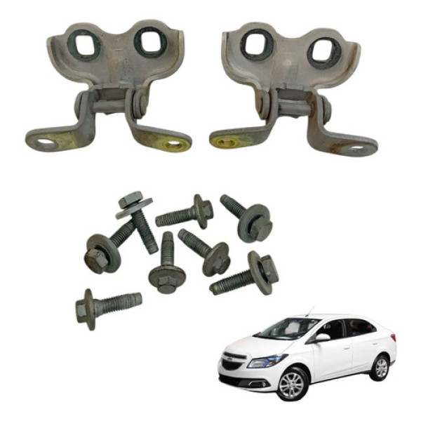 Par Dobradiças Porta Traseira Direita Chevrolet Prisma 2015