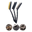 Kit 3 Escovas Com Cerdas Aço Cobre Nylon Hutz Preto Preto