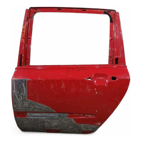 Porta Traseira Esquerda Recuperada Fiat Stilo 2003/2011 Traseira Esquerdo Vermelha