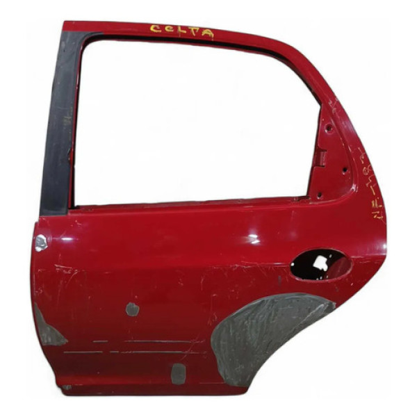 Porta Traseira Esquerda Recuperada Chevrolet Celta 2012 Traseira Esquerdo Vermelha