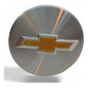 Calota Centro Roda Gm Onix/prisma/montana 59mm Orig. Unid Prateado