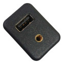 Porta Conector Usb Auxiliar Chevrolet Prisma 2015 Preto