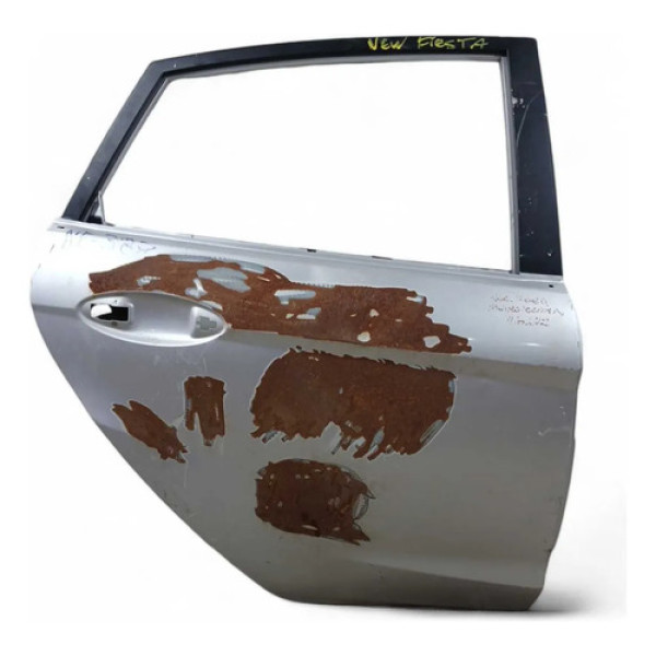 Porta Traseira Direita Recuperada Ford New Fiesta 2013/2019 Traseira Direita Cinza