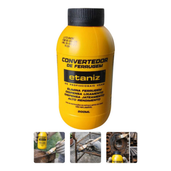Convertedor De Ferrugem Etaniz 200ml - Amarelo Amarelo