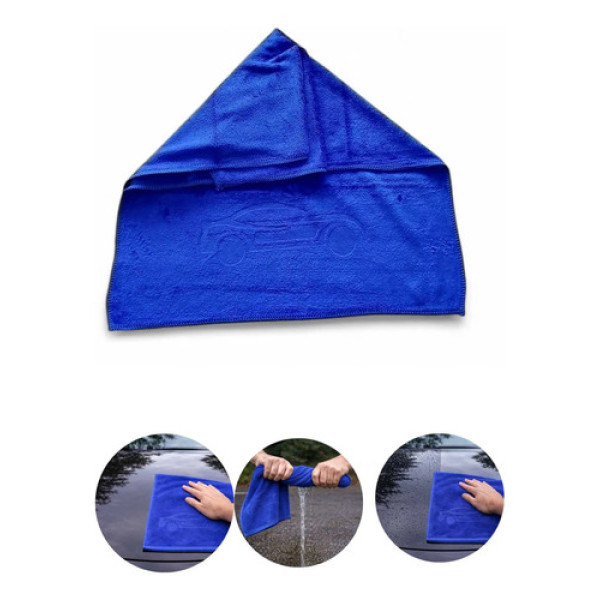 Toalha Secagem Automotiva Azul 40x60 400gsm Azul