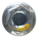 Porca Sextavada Flangeada M06 Ch 10 Rosca Grossa 100un Cinza