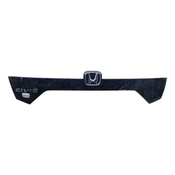 Moldura Aplique Tampa Traseira Honda Civic 17/21 C/riscos  Preto