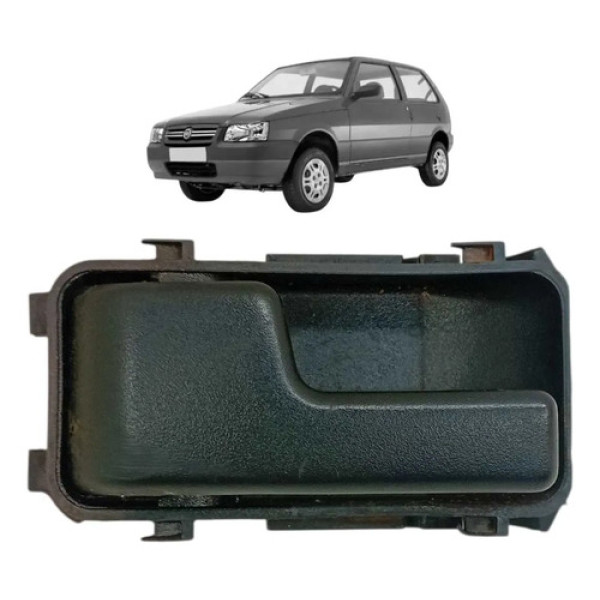 Maçaneta Interna Lado Esquerdo Fiat Uno 2012 Preto Dianteira