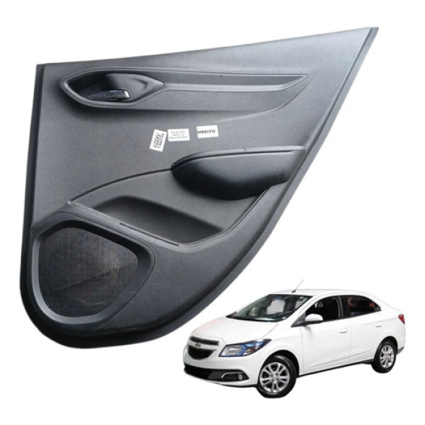 Forro Porta Traseira Direita Chevrolet Prisma 2015 Preto