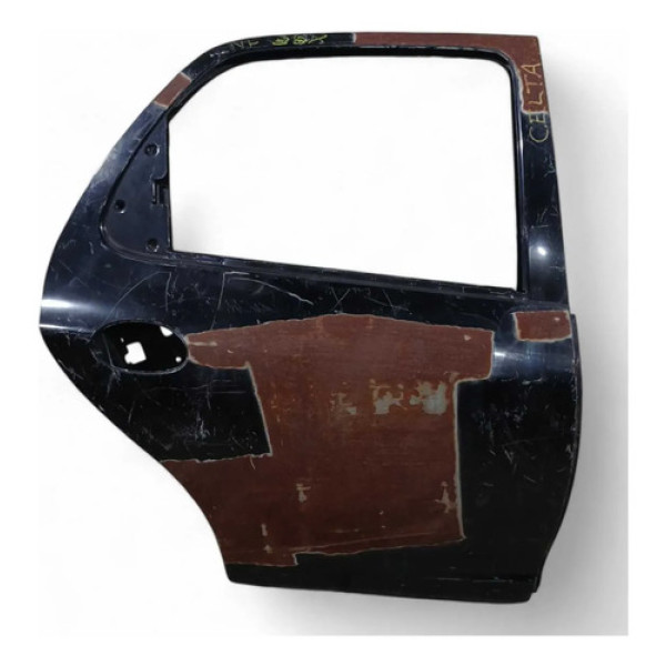 Porta Traseira Direita Recuperada Chevrolet Celta 2012 Traseira Direita Azul-escuro