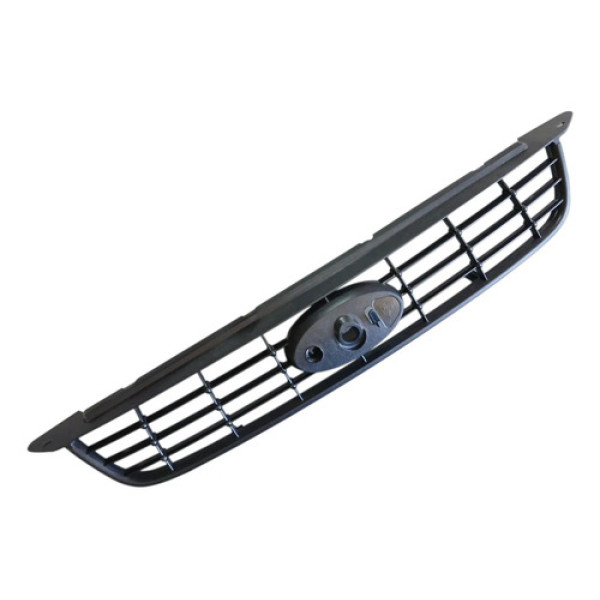 Grade Parachoque Dianteiro Ford Focus 08/12 Detalhes Preto Preto Brilhante