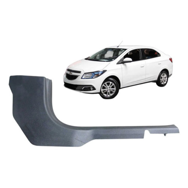 Soleira Dianteira Direita Chevrolet Prisma 2015 Cinza-escuro