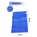 Toalha Secagem Automotiva Azul 40x60 400gsm Azul