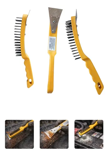 Escova De Aço Com Raspador Hutz 27cm
