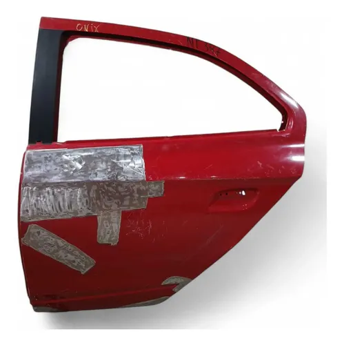 Porta Traseira Esquerda Onix Prisma 2012/2018 Recuperada Traseira Esquerda Vermelha