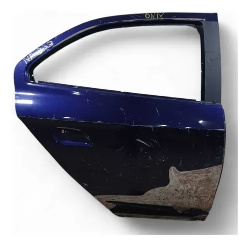 Porta Traseira Direita Recuperada Onix Prisma 12/18 Traseira Direita Azul-escuro