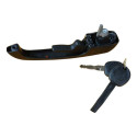 Maçaneta Externa Dianteira C/ Chave  Kombi 75 A 13 20451 Preta Dianteira