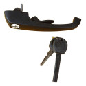 Maçaneta Externa Dianteira C/ Chave  Kombi 75 A 13 20451 Preta Dianteira