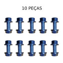 Parafuso Galv. Sextavado Flange C/ Porca  M10 X 50 - 10 Pçs