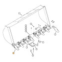 Dente Lateral Esquerdo 391499a1 Case W130 621d 521d Laranja