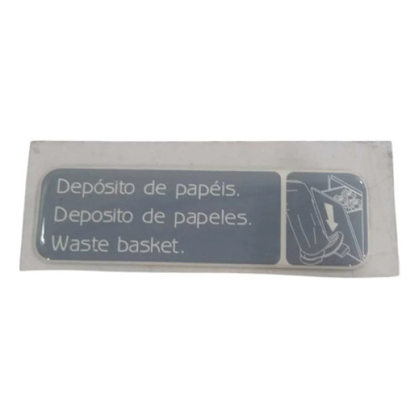 Adesivo Resinado Depósito Papéis  Onibus 12,5x3,9 Cm
