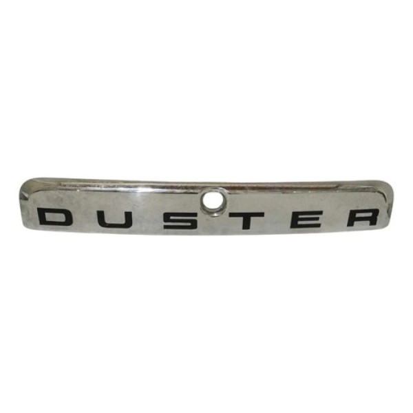 Moldura Luz Placa Tampa Traseira Duster 848106442r Cromado E Preto